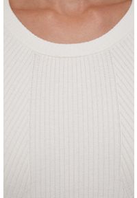 JOOP! - Joop! sweter damski kolor beżowy lekki. Kolor: beżowy. Materiał: dzianina, prążkowany. Styl: klasyczny #5