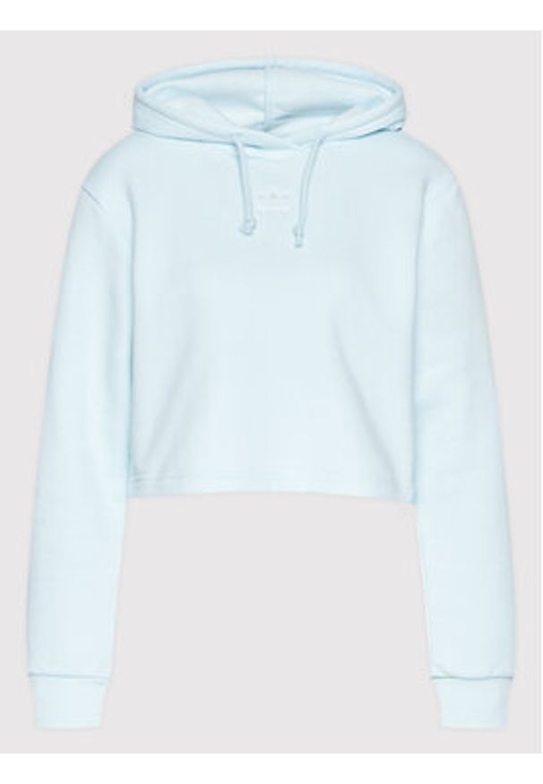 Adidas - adidas Bluza adicolor Essentials HJ7847 Błękitny Regular Fit. Kolor: niebieski. Materiał: syntetyk, bawełna