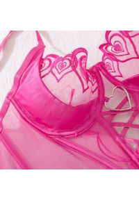 Intica - Koronkowa bielizna z haftem i falbankami na specjalne okazje Ardelle. Kolor: różowy. Materiał: koronka. Wzór: haft #4