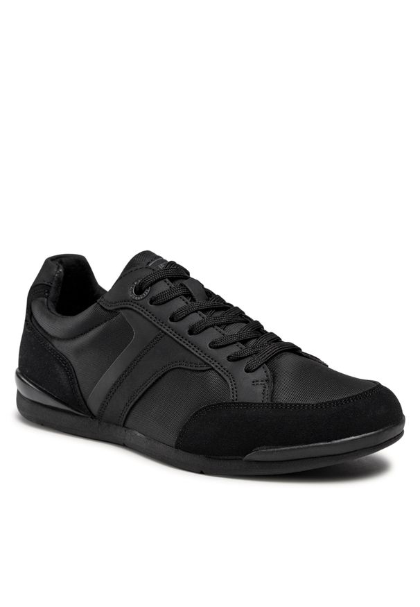 Sneakersy Lanetti MP07-11630-02 Black. Kolor: czarny. Materiał: materiał