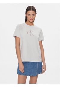 Calvin Klein Jeans T-Shirt Diffused Monologo J20J223264 Szary Regular Fit. Kolor: szary. Materiał: bawełna #1