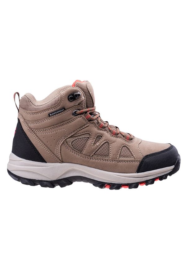 Hi-tec - Buty trekkingowe damskie Hi-Tec Lamite Mid WP Wo's - brązowe, Rozmiar buta 38. Kolor: brązowy. Materiał: guma, syntetyk, materiał. Szerokość cholewki: normalna. Styl: klasyczny, wakacyjny