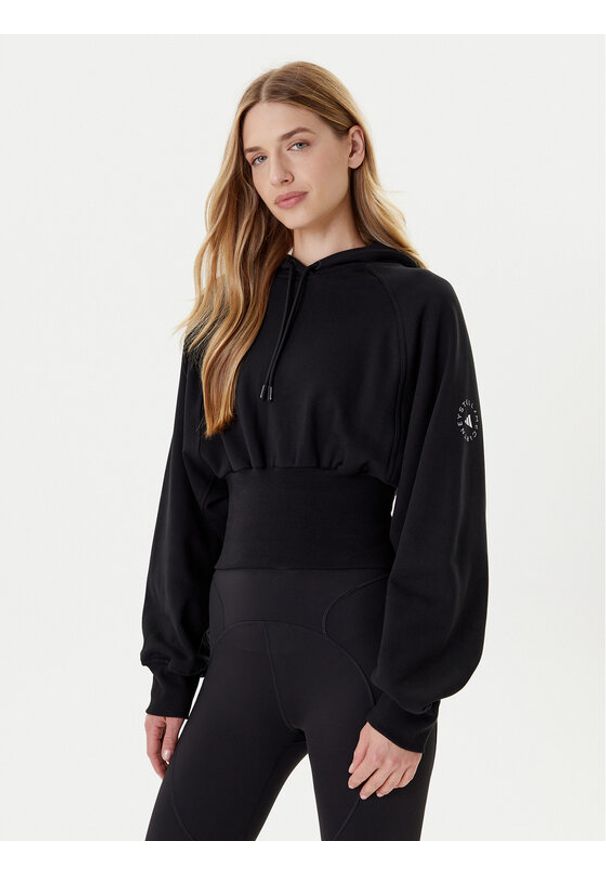 Adidas by Stella McCartney - adidas by Stella McCartney Bluza JG1543 Czarny Loose Fit. Kolor: czarny. Materiał: bawełna