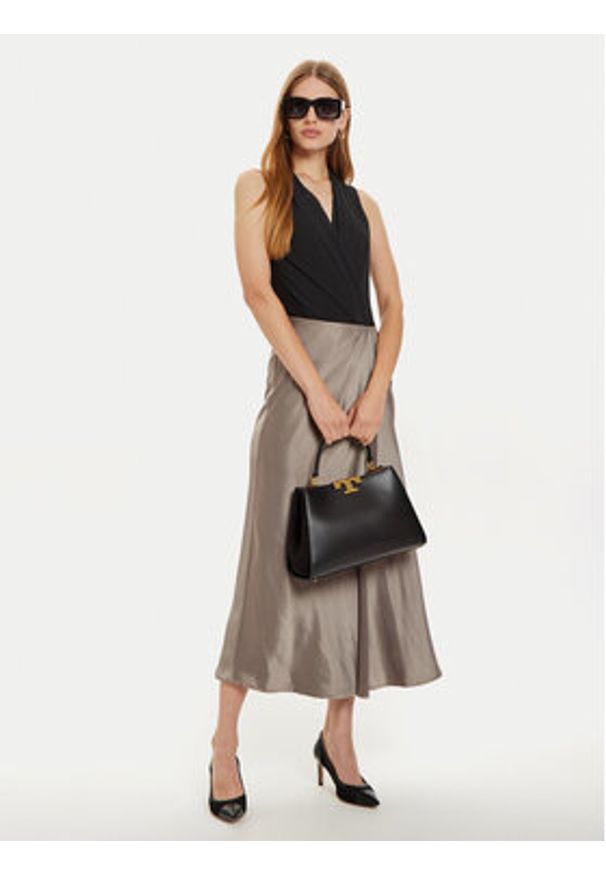 Guess Spódnica midi Anastasia W4BD56 WGIG2 Beżowy Regular Fit. Kolor: beżowy. Materiał: syntetyk