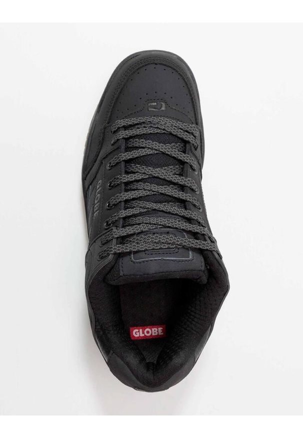 Buty Męskie na deskorolkę Globe Tilt – Dark Shadow/Phantom. Kolor: czarny. Materiał: guma, skóra, tkanina, materiał, syntetyk. Sport: skateboard