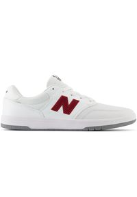 Buty męskie New Balance Numeric NM425GLS – białe. Kolor: biały. Materiał: materiał, syntetyk, skóra, guma. Szerokość cholewki: normalna. Sport: skateboard