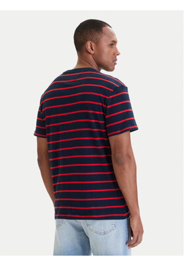 Tommy Jeans T-Shirt DM0DM22544 Granatowy Regular Fit. Kolor: niebieski. Materiał: bawełna