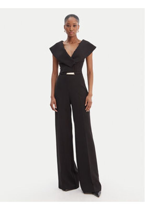 SIMONA CORSELLINI - Simona Corsellini Kombinezon P26CPTU00701 Czarny Regular Fit. Kolor: czarny. Materiał: syntetyk