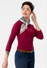 Volcano - Longsleeve w prążek L-NEVRA. Materiał: prążkowany, elastan, bawełna, materiał. Długość rękawa: długi rękaw. Wzór: prążki. Styl: klasyczny #1