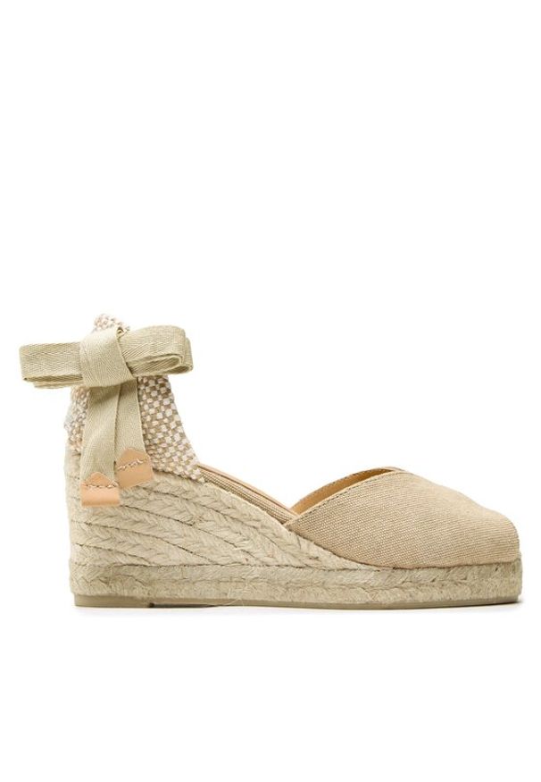 Castañer Espadryle Bilina/6/002 023003-2017 Beżowy. Kolor: beżowy. Materiał: skóra