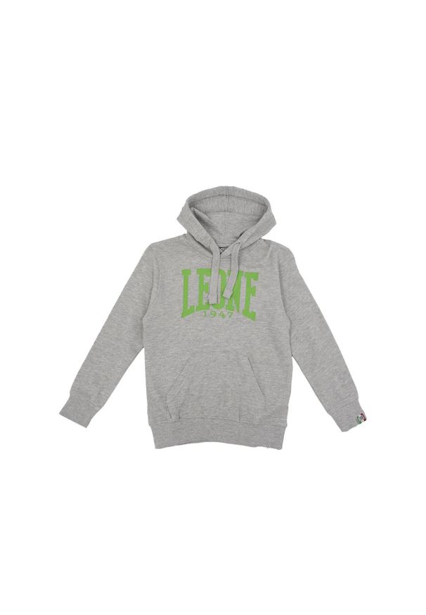 LEONE 1947 APPAREL - Podstawowa bluza dziecięca z kapturem. Typ kołnierza: kaptur. Kolor: szary. Sport: joga i pilates