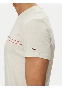 Tommy Jeans T-Shirt Entry Graphic DM0DM20779 Beżowy Slim Fit. Kolor: beżowy. Materiał: bawełna
