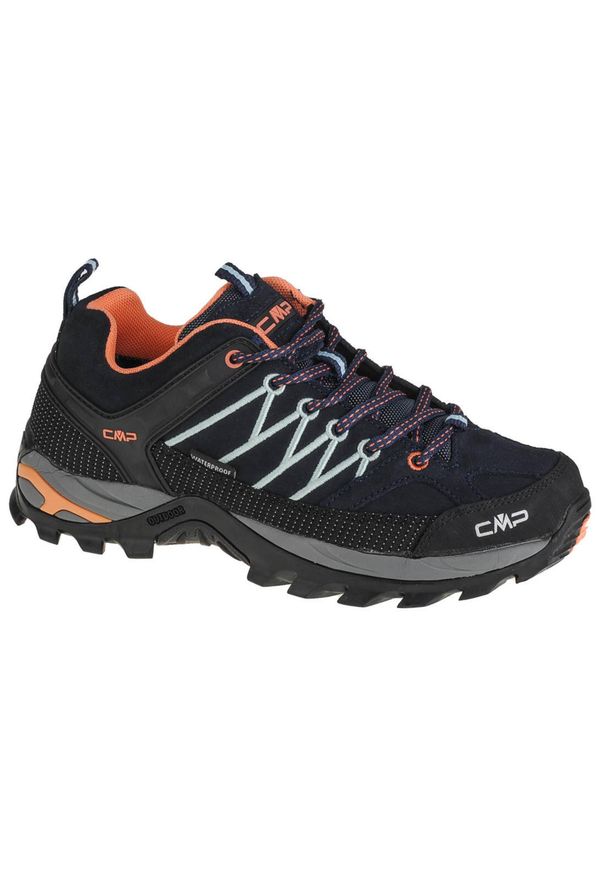 Damskie Niskie buty trekkingowe CMP Rigel waterprof. Kolor: szary, czarny, niebieski, wielokolorowy. Materiał: materiał, syntetyk, zamsz. Styl: sportowy