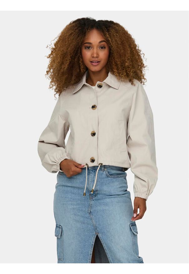 only - ONLY Kurtka przejściowa Eja Orchid 15308910 Szary Regular Fit. Kolor: szary. Materiał: syntetyk