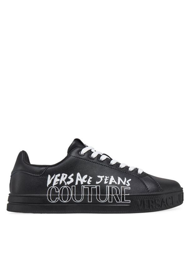 Versace Jeans Couture Sneakersy 78YA3SKC Czarny. Kolor: czarny. Materiał: skóra