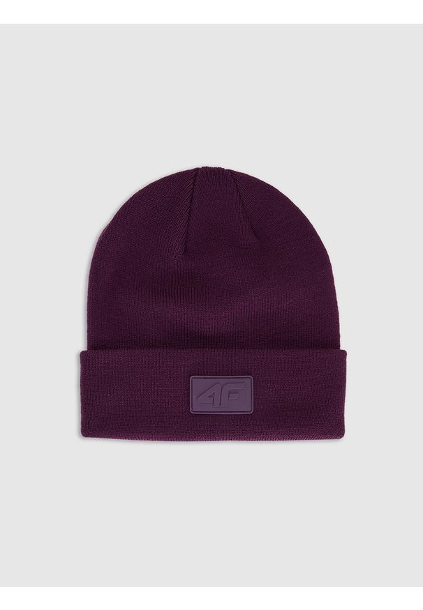4f - 4F Czapka beanie uniseks - fioletowa Uniwersalny. Kolor: fioletowy. Materiał: syntetyk, materiał. Sezon: zima. Styl: klasyczny, sportowy, casual