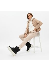 Czarne Śniegowce Filippo Ciepłe Buty Damskie Na Platformie. Okazja: na co dzień, na spacer. Kolor: czarny. Materiał: materiał, jeans, puch. Sezon: zima. Obcas: na platformie. Styl: casual #4