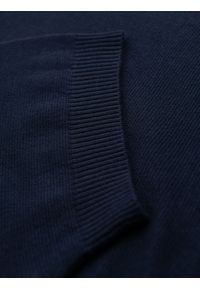 Ombre Clothing - Męska klasyczna dzianinowa koszulka ze ściągaczami– granatowa V1 OM-TSCT-0252 - XXL. Kolor: czarny. Materiał: dzianina. Wzór: gładki, ze splotem. Styl: klasyczny #7