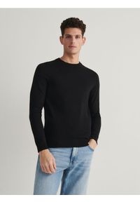 Reserved - Wiskozowy sweter - czarny. Kolor: czarny. Materiał: wiskoza