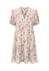 only - ONLY Sukienka letnia Nova 15222215 Beżowy Regular Fit. Kolor: beżowy. Materiał: wiskoza. Sezon: lato #1