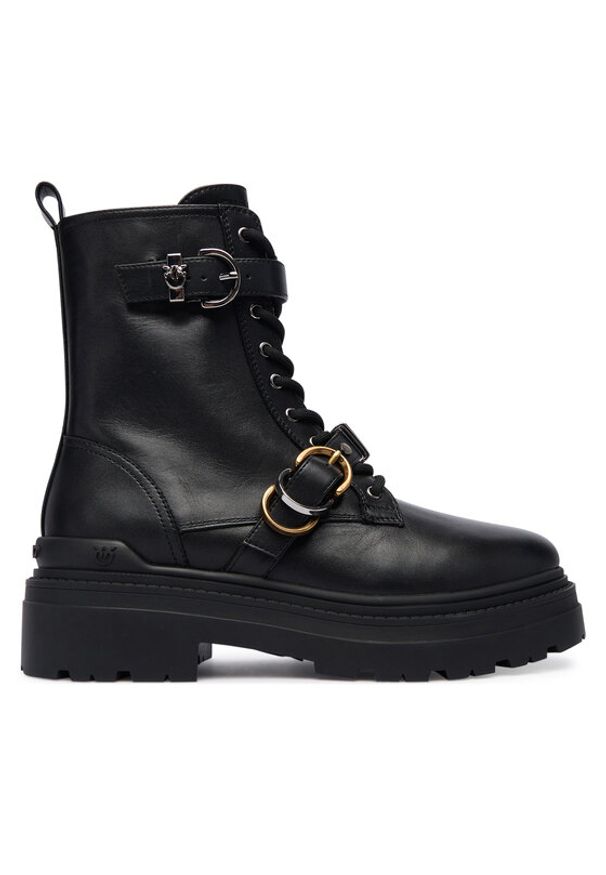 Pinko - PINKO Trzewiki Mia 19 SD0407P087 Czarny. Kolor: czarny. Materiał: skóra