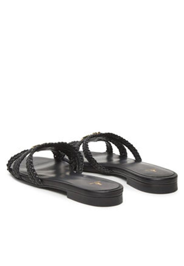 Patrizia Pepe Klapki 2X0094/L109-K103 Czarny. Kolor: czarny. Materiał: skóra