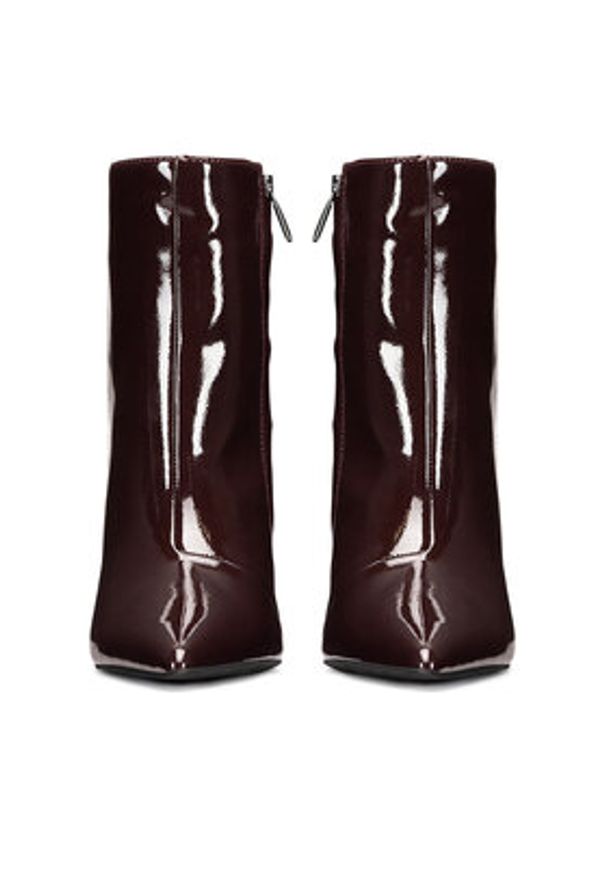Nine West Botki WFA2829-1 Bordowy. Kolor: czerwony. Materiał: materiał