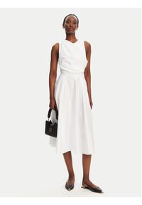 Elisabetta Franchi Sukienka koktajlowa ABT5252E2 100 Biały Regular Fit. Kolor: biały. Materiał: bawełna. Styl: wizytowy #3