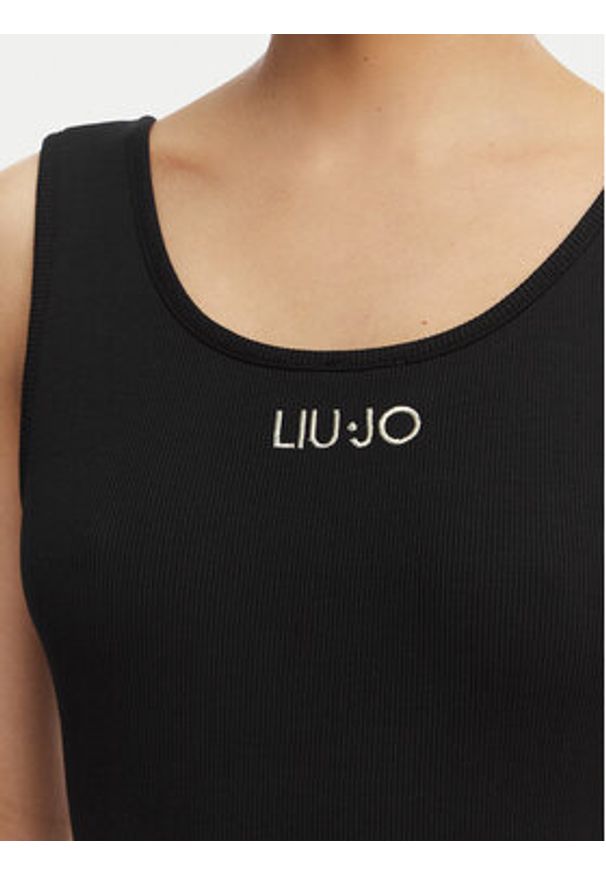 Liu Jo Beachwear Sukienka codzienna VA6129 J4822 Czarny Regular Fit. Okazja: na co dzień. Kolor: czarny. Materiał: bawełna. Typ sukienki: proste. Styl: casual