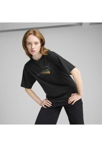 Puma - Damska koszulka LOVE UNITED o luźnym kroju PUMA Black. Kolor: czarny. Sport: fitness