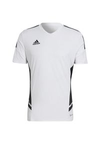 Adidas - Koszulka męska adidas Condivo 22 Jersey V-neck. Kolor: wielokolorowy, czarny, biały. Materiał: jersey