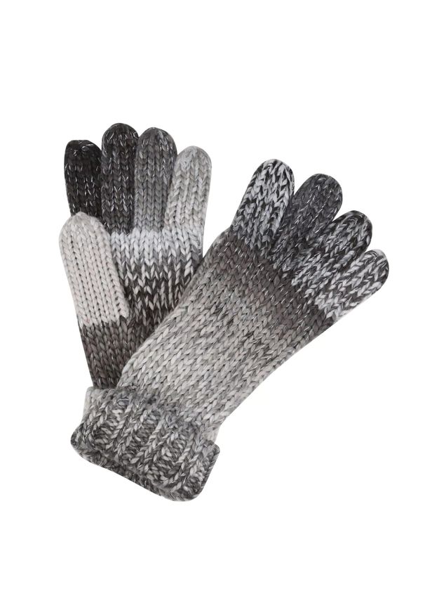Regatta - Damskie Rękawiczki Dzianinowe Frosty Gloves VI. Kolor: czarny. Materiał: dzianina. Sport: turystyka piesza