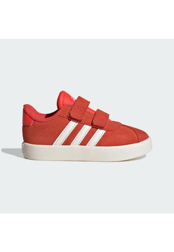 Adidas - Buty VL Court 3.0. Kolor: czerwony, biały, wielokolorowy. Sport: turystyka piesza, skateboard