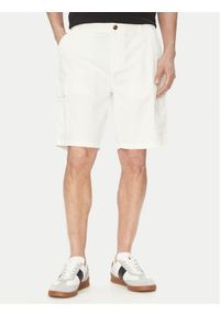 La Martina Szorty materiałowe MAB002 TW536 Biały Regular Fit. Kolor: biały. Materiał: bawełna