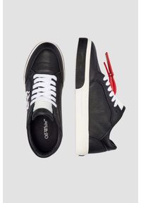 OFF-WHITE Czarne sneakersy New Low Vulcanized Leather. Kolor: czarny