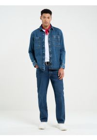 Big-Star - Koszula męska jeansowa granatowa Pars 484. Kolor: niebieski. Materiał: jeans. Styl: retro, klasyczny #4