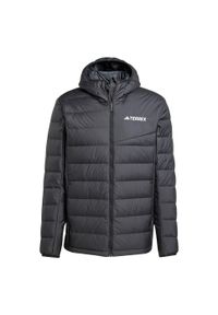 Adidas - Kurtka z kapturem Terrex Multi Light Down CLIMAWARM. Typ kołnierza: kaptur. Kolor: czarny. Materiał: puch. Technologia: ClimaWarm (Adidas). Sport: turystyka piesza