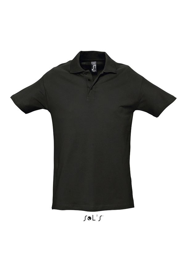 SOL'S - Polo Sol's Spring Ii. Typ kołnierza: polo. Kolor: czarny. Materiał: bawełna. Styl: elegancki