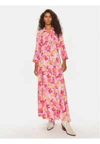 YAS Sukienka koszulowa Savanna 26022663 Różowy Loose Fit. Kolor: różowy. Materiał: wiskoza. Typ sukienki: koszulowe