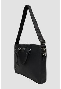 Guess - GUESS Czarna aktówka męska Torino Briefcase. Kolor: czarny. Materiał: materiał. Styl: elegancki #9
