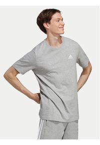 Adidas - adidas T-Shirt Essentials Single Jersey Embroidered Small Logo IC9288 Szary Regular Fit. Kolor: szary. Materiał: bawełna #6