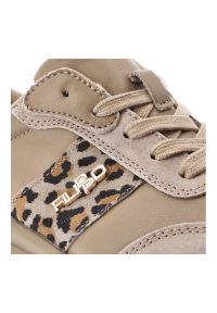 Sneakersy damskie Filippo, cholewka skóra naturalna licowa zamszowe panele sznurowanie kontrastowe wstawki z motywem zwierzęcym masywna podeszwa, beż. Okazja: na co dzień. Zapięcie: sznurówki. Kolor: beżowy. Materiał: zamsz, skóra. Szerokość cholewki: normalna. Wzór: motyw zwierzęcy #6