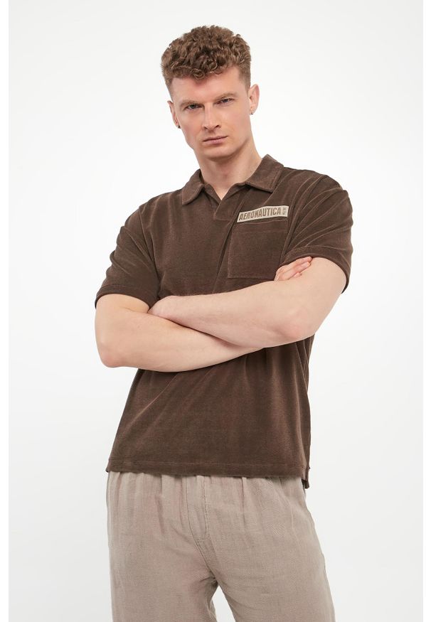 Aeronautica Militare - Polo męskie AERONAUTICA MILITARE. Typ kołnierza: polo