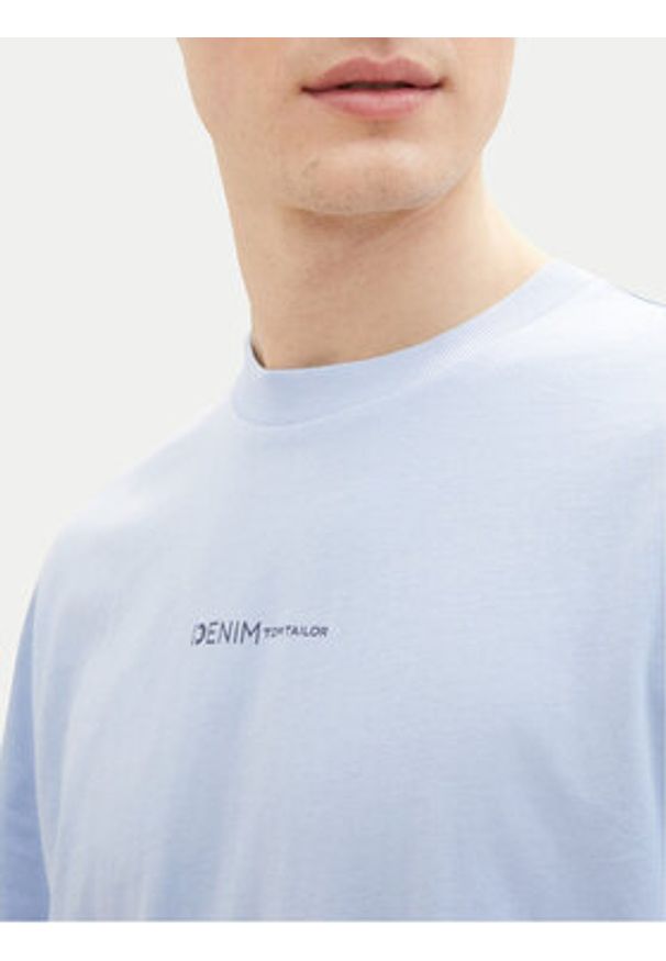 Tom Tailor Denim T-Shirt 1040880 Błękitny Relaxed Fit. Kolor: niebieski. Materiał: bawełna