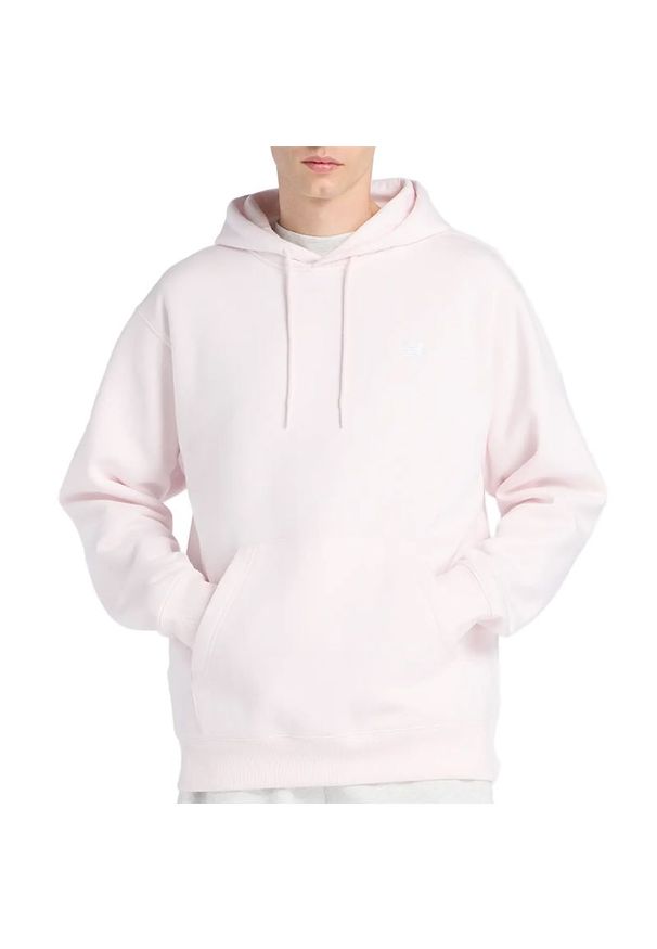 Bluza męska New Balance MT41511AAA - różowa. Okazja: na co dzień. Kolor: różowy. Materiał: bawełna, tkanina, dresówka, poliester. Wzór: aplikacja. Styl: klasyczny, casual