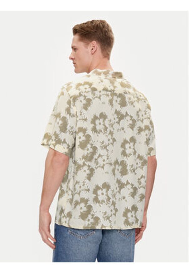 Calvin Klein Koszula Flower K10K112703 Beżowy Regular Fit. Kolor: beżowy. Materiał: lyocell