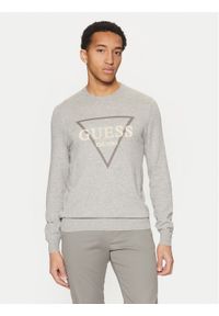 Guess Sweter M5RR02 Z3KI1 Szary Regular Fit. Kolor: szary. Materiał: bawełna