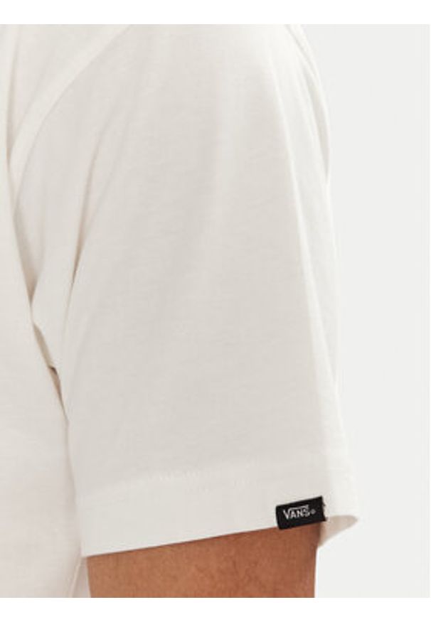 Vans T-Shirt Road Stop VN000M67 Écru Regular Fit. Kolor: kremowy. Materiał: bawełna