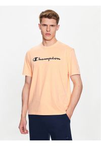 Champion T-Shirt 218604 Pomarańczowy Regular Fit. Kolor: pomarańczowy. Materiał: bawełna #1