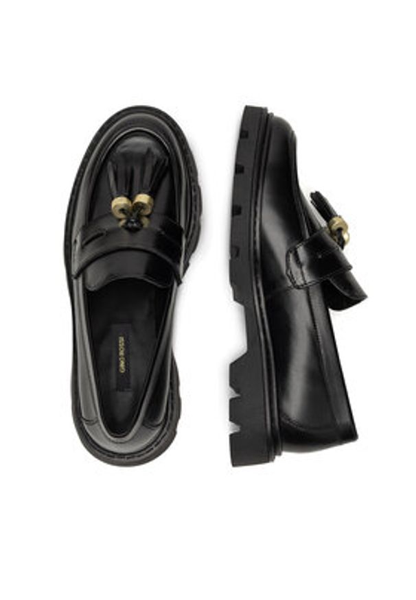 Gino Rossi Mokasyny SIMON-115856 Czarny. Kolor: czarny. Materiał: skóra